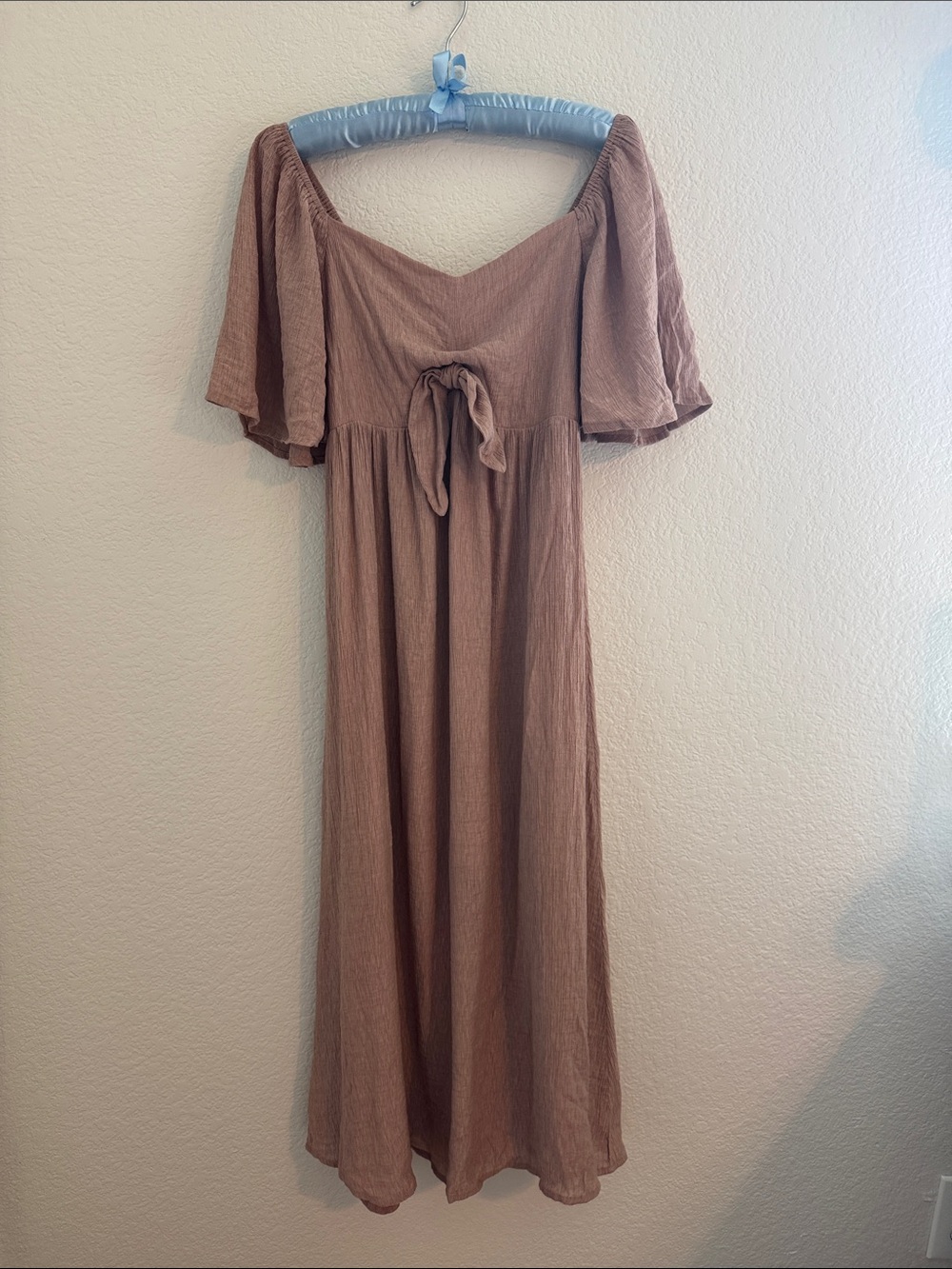 OTTO Mauve Tie-Front Maxi Dress